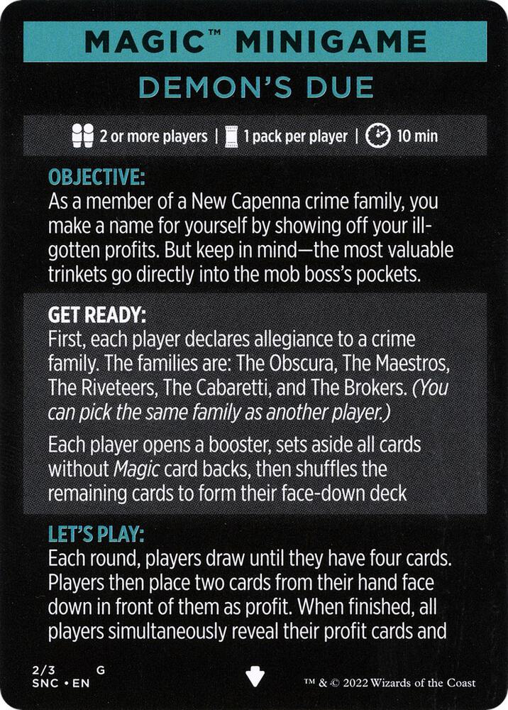 Magic Minigame: Demon's Due (2) [Streets of New Capenna]