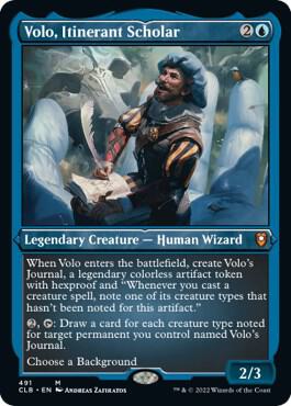 Volo, Itinerant Scholar (Foil Etched) (491) [Commander Legends: Battle for Baldur's Gate]