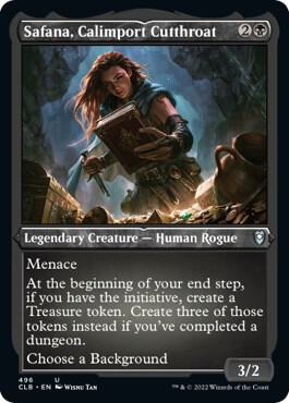 Safana, Calimport Cutthroat (Foil Etched) (496) [Commander Legends: Battle for Baldur's Gate]