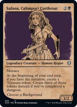 Safana, Calimport Cutthroat (Showcase) (390) [Commander Legends: Battle for Baldur's Gate] [Showcase]