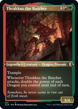 Thrakkus the Butcher (Foil Etched) (551) [Commander Legends: Battle for Baldur's Gate]