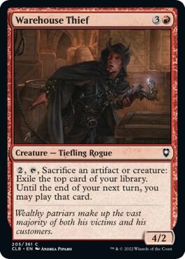 Warehouse Thief (205) [Commander Legends: Battle for Baldur's Gate]