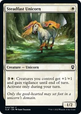 Steadfast Unicorn (44) [Commander Legends: Battle for Baldur's Gate]