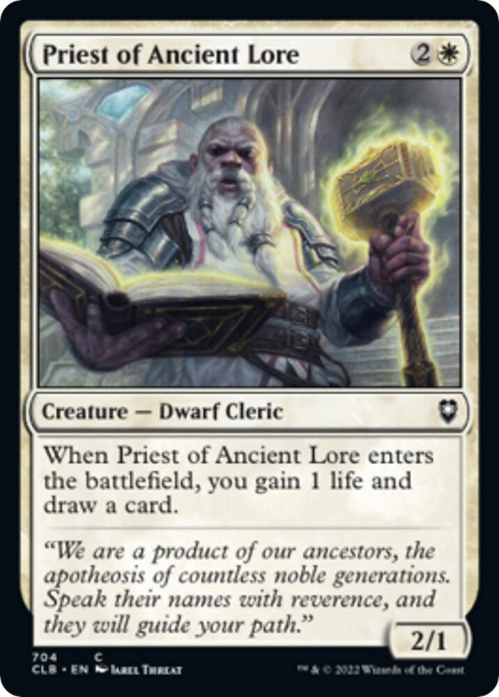 Priest of Ancient Lore (704) [Commander Legends: Battle for Baldur's Gate]