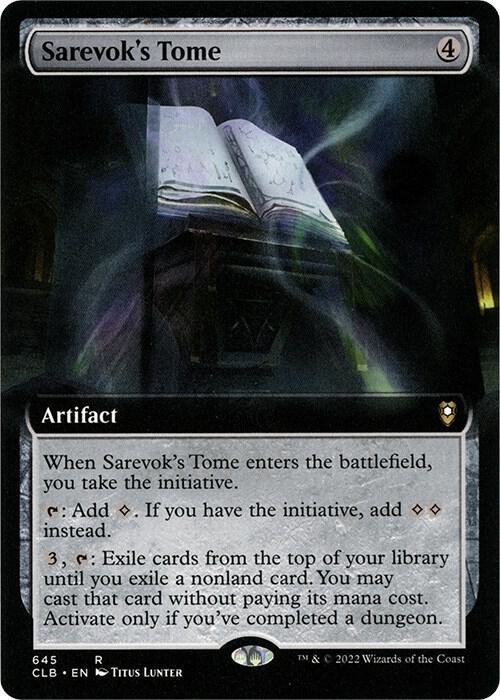 Sarevok's Tome (Extended Art) (645) [Commander Legends: Battle for Baldur's Gate] [Extended Art]