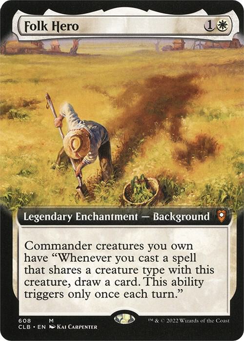 Folk Hero (Extended Art) (608) [Commander Legends: Battle for Baldur's Gate] [Extended Art]