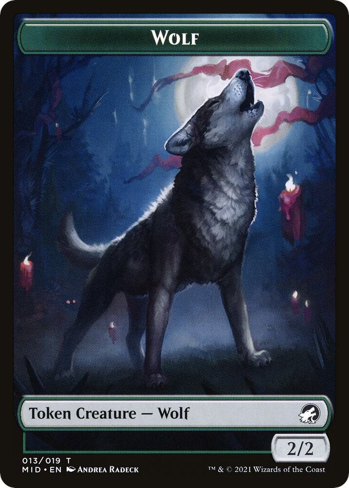 Wolf (013) // Clue (016) Double-Sided Token (Challenger 2022) (13 // 16) [Unique and Miscellaneous Promos]