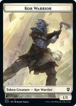 Kor Warrior // Treasure Double-Sided Token (27 // 17) [Commander Legends: Battle for Baldur's Gate]