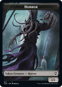 Horror // Centaur Double-Sided Token (31 // 39) [Commander Legends: Battle for Baldur's Gate]