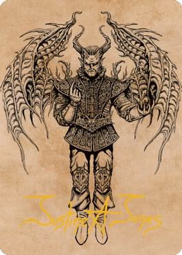 Raphael, Fiendish Savior Art Card (75/81) (Gold-Stamped Signature) [Commander Legends: Battle for Baldur's Gate Art Series]
