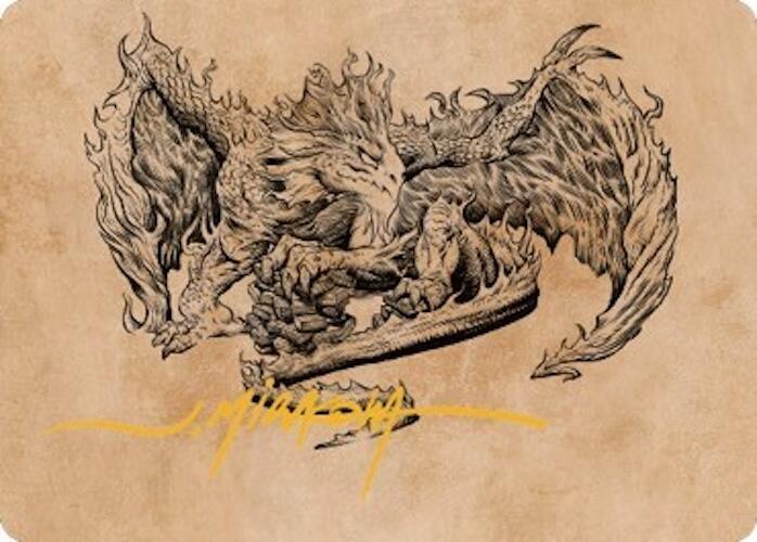 Miirym, Sentinel Wyrm Art Card (Gold-Stamped Signature) (71) [Commander Legends: Battle for Baldur's Gate Art Series]