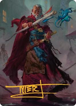 Elminster Art Card (64/81) (Gold-Stamped Signature) [Commander Legends: Battle for Baldur's Gate Art Series]