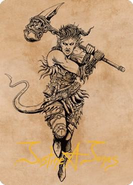 Karlach, Fury of Avernus Art Card (54/81) (Gold-Stamped Signature) [Commander Legends: Battle for Baldur's Gate Art Series]