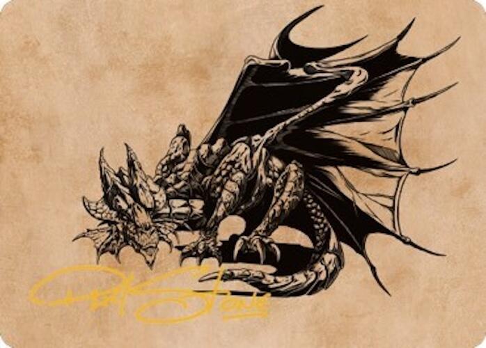 Ancient Copper Dragon Art Card (52/81) (Gold-Stamped Signature) [Commander Legends: Battle for Baldur's Gate Art Series]