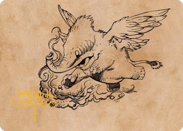 Lulu, Loyal Hollyphant Art Card (Gold-Stamped Signature) (46) [Commander Legends: Battle for Baldur's Gate Art Series]