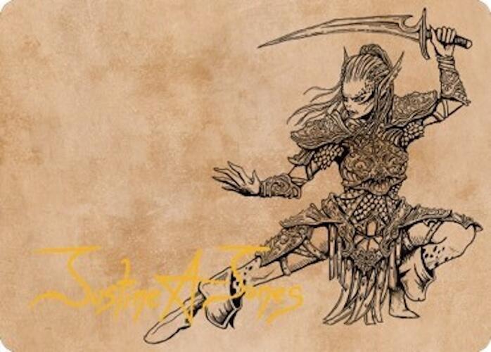 Lae'zel, Vlaakith's Champion Art Card (Gold-Stamped Signature) (45) [Commander Legends: Battle for Baldur's Gate Art Series]