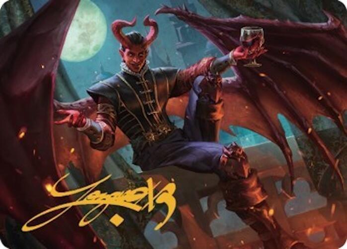 Raphael, Fiendish Savior Art Card (40/81) (Gold-Stamped Signature) [Commander Legends: Battle for Baldur's Gate Art Series]
