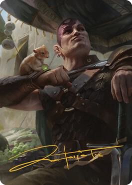 Minsc & Boo, Timeless Heroes Art Card (38/81) (Gold-Stamped Signature) [Commander Legends: Battle for Baldur's Gate Art Series]
