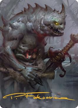Gray Slaad Art Card (Gold-Stamped Signature) (15) [Commander Legends: Battle for Baldur's Gate Art Series]