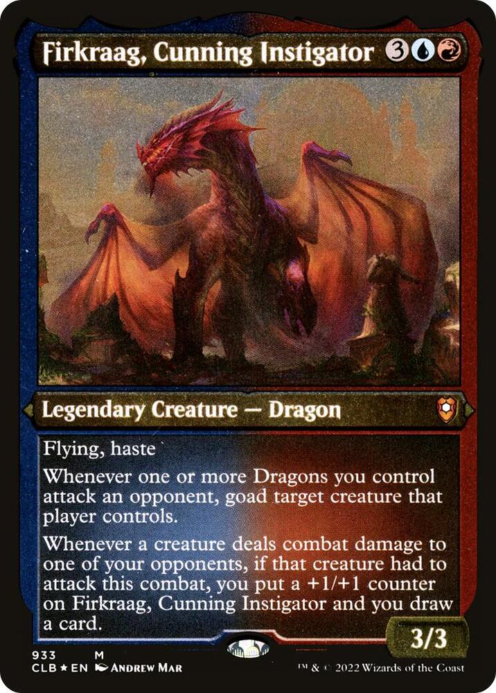 Firkraag, Cunning Instigator (Display Commander) - Thick Stock (933) [Commander Legends: Battle for Baldur's Gate] [Etched]