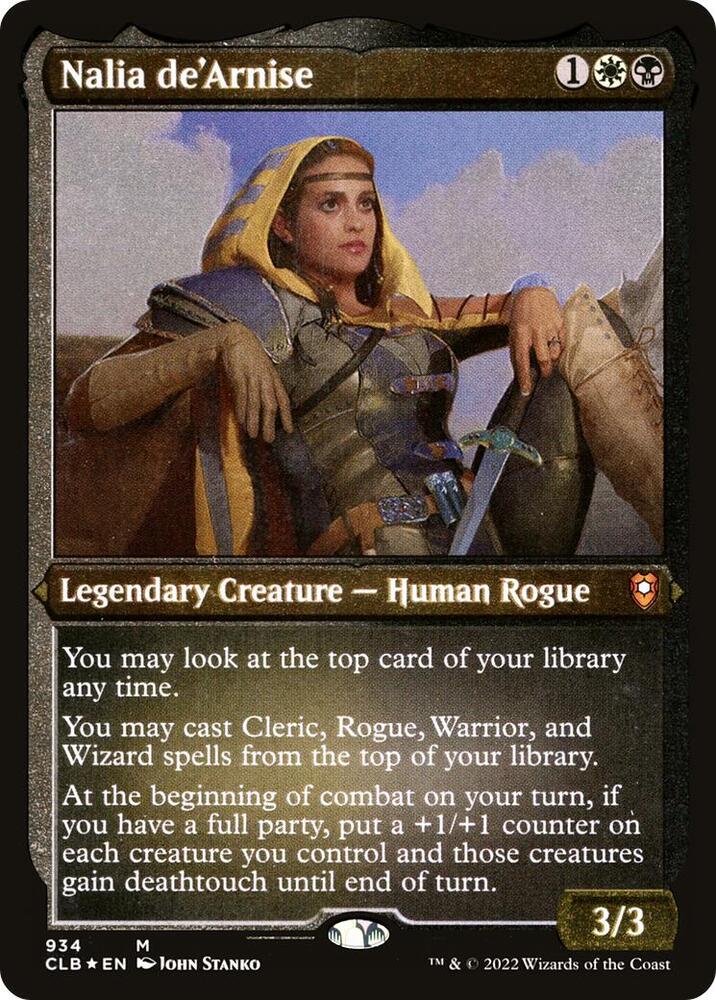 Nalia de'Arnise (Display Commander) - Thick Stock (934) [Commander Legends: Battle for Baldur's Gate] [Etched]
