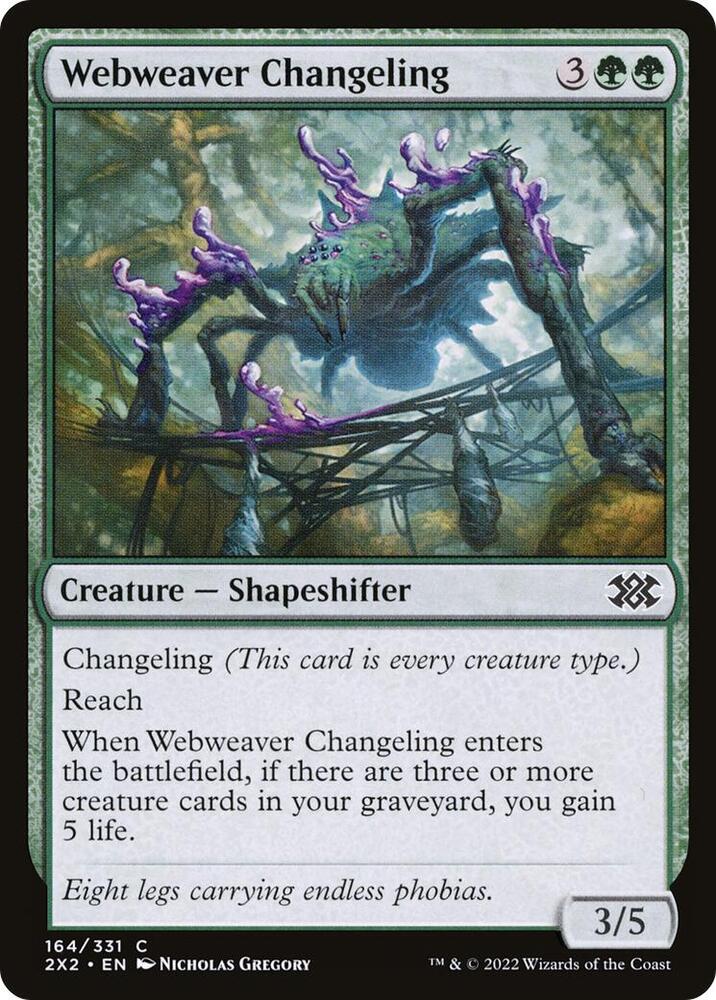Webweaver Changeling (164) [Double Masters 2022]