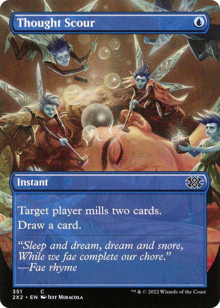 Thought Scour (Borderless) (351) [Double Masters 2022] [Borderless]