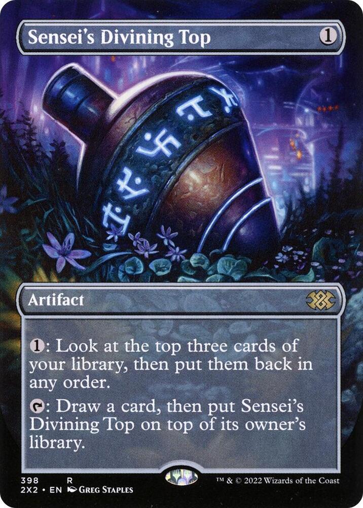 Sensei's Divining Top (Borderless) (398) [Double Masters 2022] [Borderless]
