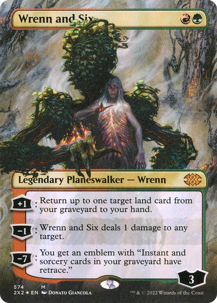 Wrenn and Six (Textured Foil) (574) [Double Masters 2022] [Borderless]