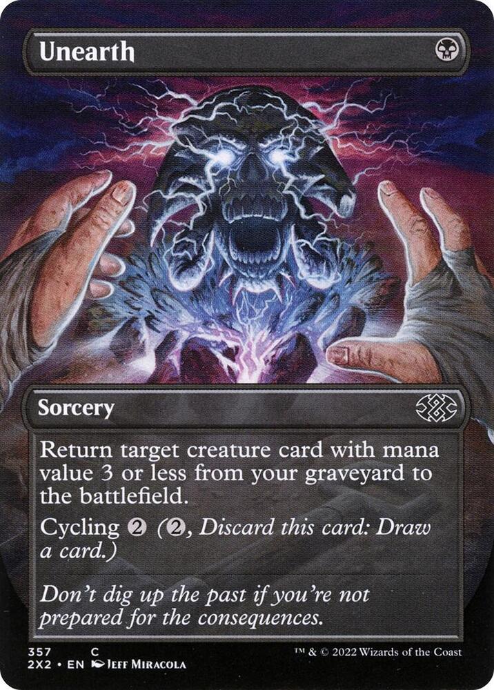 Unearth (Borderless) (357) [Double Masters 2022] [Borderless]
