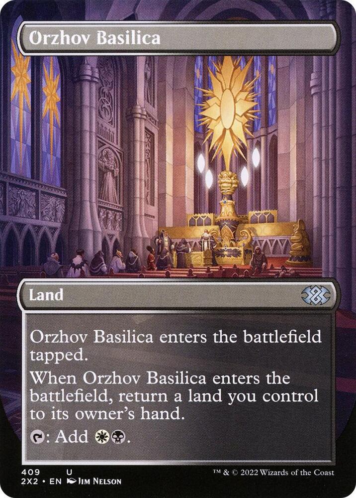 Orzhov Basilica (Borderless) (409) [Double Masters 2022] [Borderless]