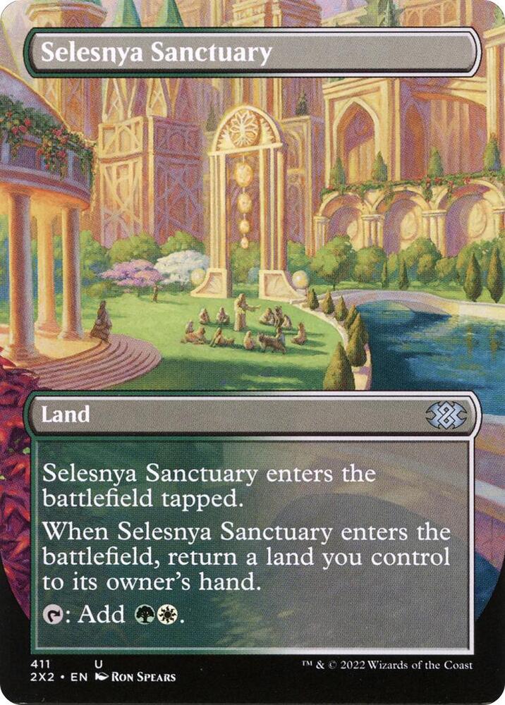 Selesnya Sanctuary (Borderless) (411) [Double Masters 2022] [Borderless]