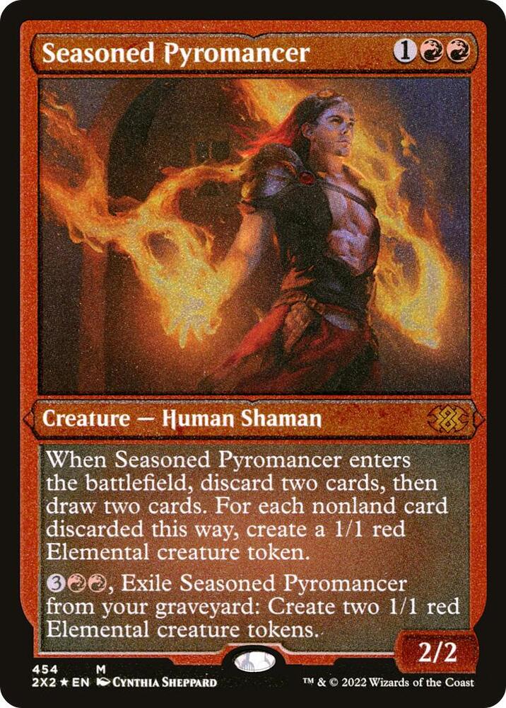 Seasoned Pyromancer (Foil Etched) (454) [Double Masters 2022]