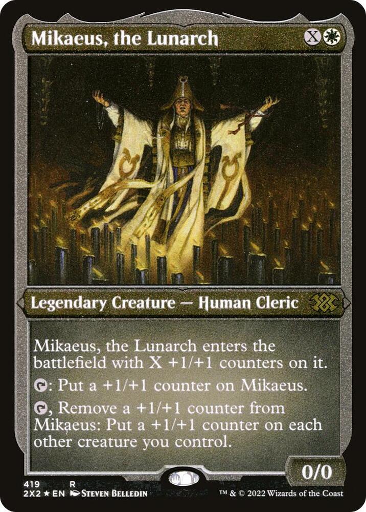 Mikaeus, the Lunarch (Foil Etched) (419) [Double Masters 2022]