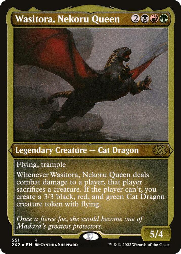 Wasitora, Nekoru Queen (Foil Etched) (551) [Double Masters 2022]