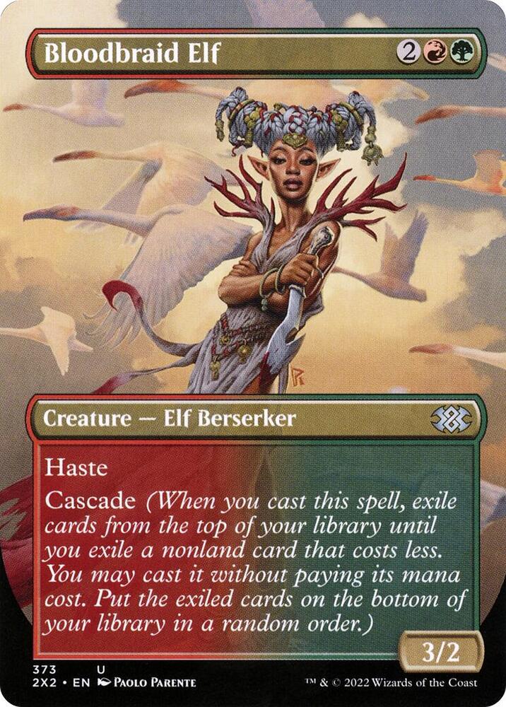 Bloodbraid Elf (Borderless) (373) [Double Masters 2022] [Borderless]