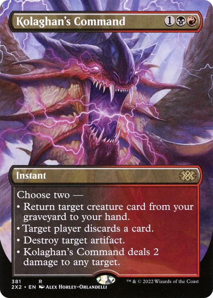 Kolaghan's Command (Borderless) (381) [Double Masters 2022] [Borderless]
