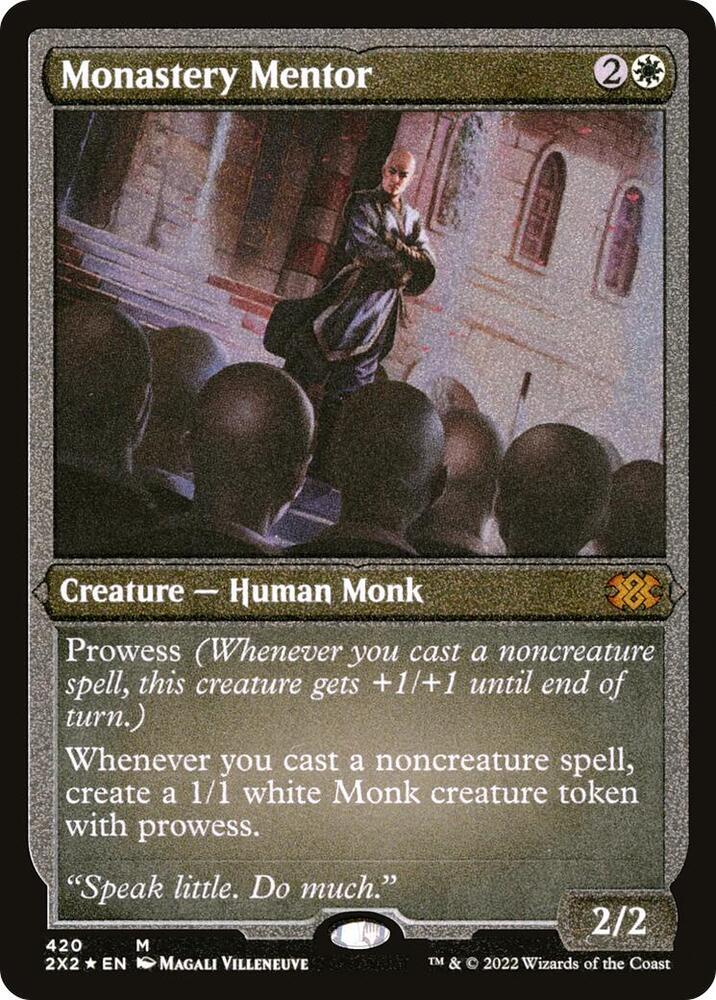 Monastery Mentor (Foil Etched) (420) [Double Masters 2022]