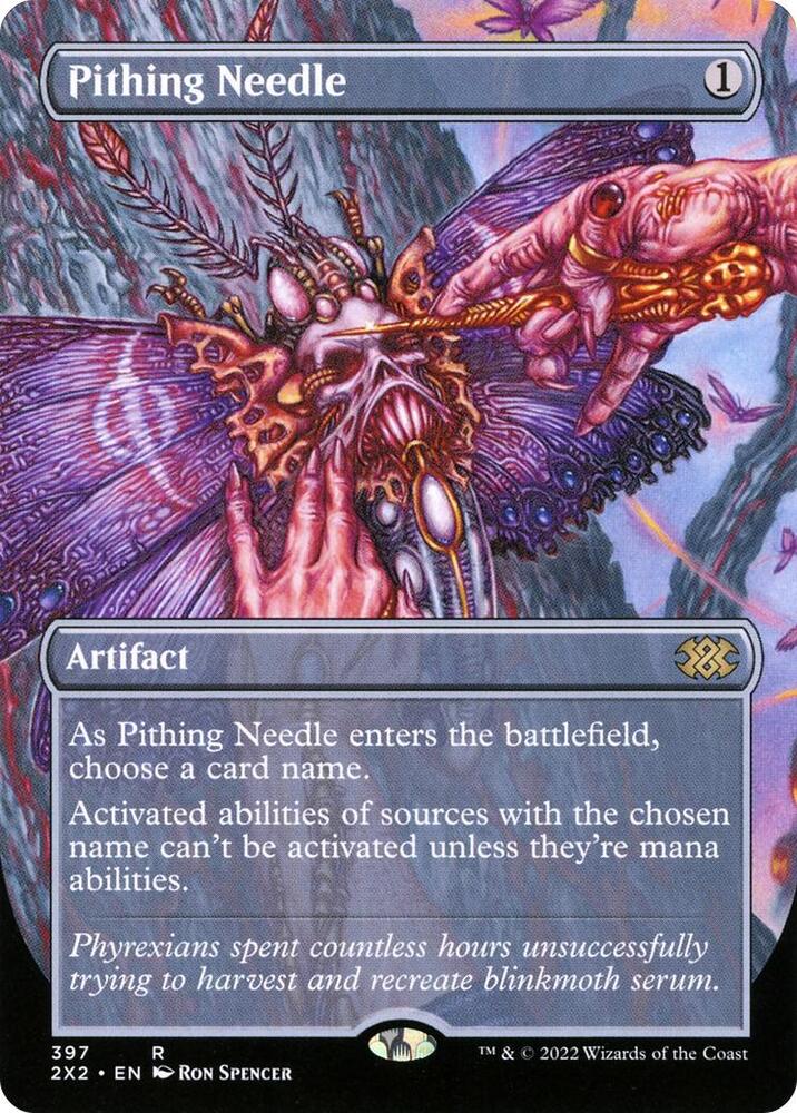 Pithing Needle (Borderless) (397) [Double Masters 2022] [Borderless]