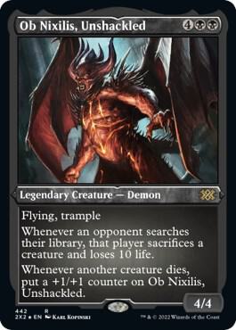Ob Nixilis, Unshackled (Foil Etched) (442) [Double Masters 2022]