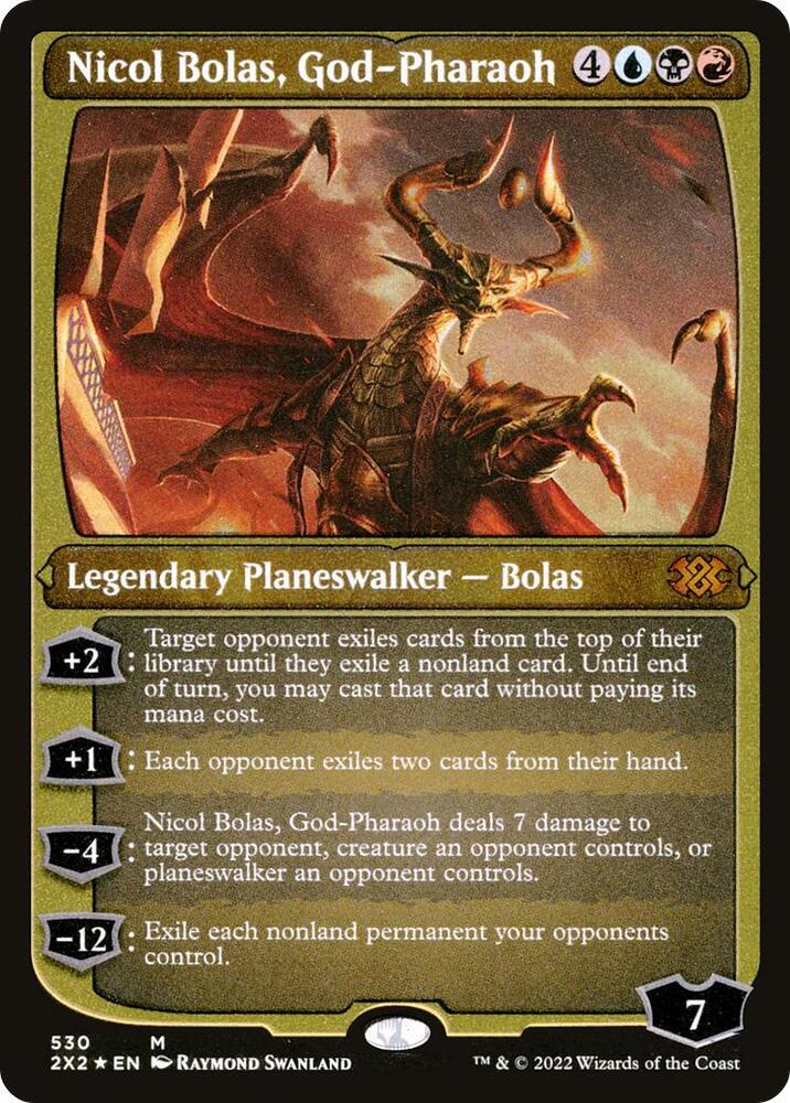 Nicol Bolas, God-Pharaoh (Foil Etched) (530) [Double Masters 2022]