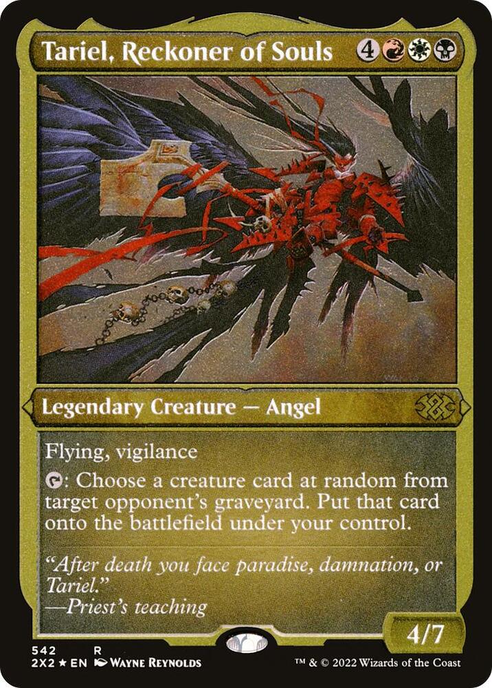 Tariel, Reckoner of Souls (Foil Etched) (542) [Double Masters 2022]