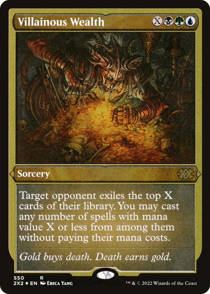 Villainous Wealth (Foil Etched) (550) [Double Masters 2022]