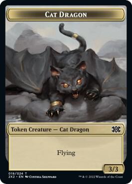 Cat Dragon // Treasure Double-Sided Token (19 // 22) [Double Masters 2022]