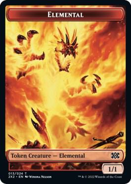 Elemental // Knight Double-Sided Token (13 // 5) [Double Masters 2022]