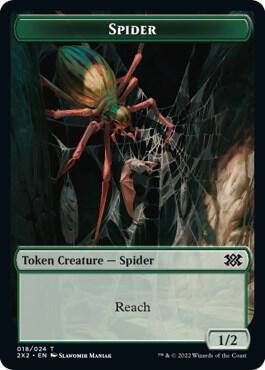 Spider // Monk Double-Sided Token (18 // 6) [Double Masters 2022]