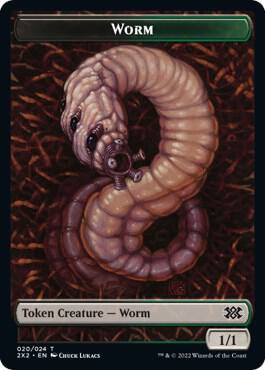 Worm // Soldier Double-Sided Token (20 // 7) [Double Masters 2022]