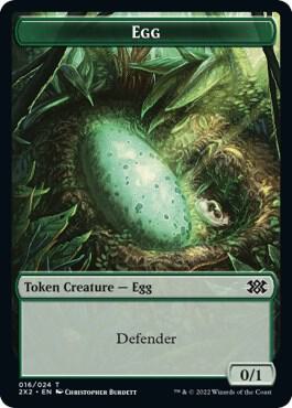 Egg // Monk Double-Sided Token (16 // 6) [Double Masters 2022]