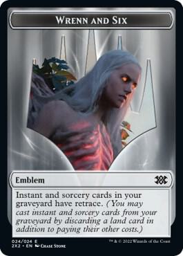 Emblem - Wrenn and Six // Spirit (008) Double-Sided Token (24 // 8) [Double Masters 2022]