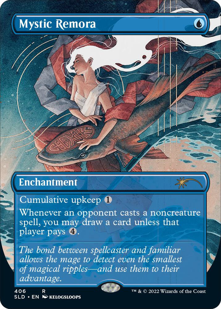 Mystic Remora (Borderless) (406) [Secret Lair Drop] [Borderless]